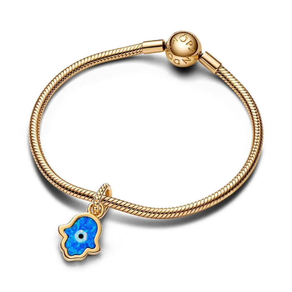 Charm Pendant Main de Fatma Bleu Opalescent | 3 Suisses